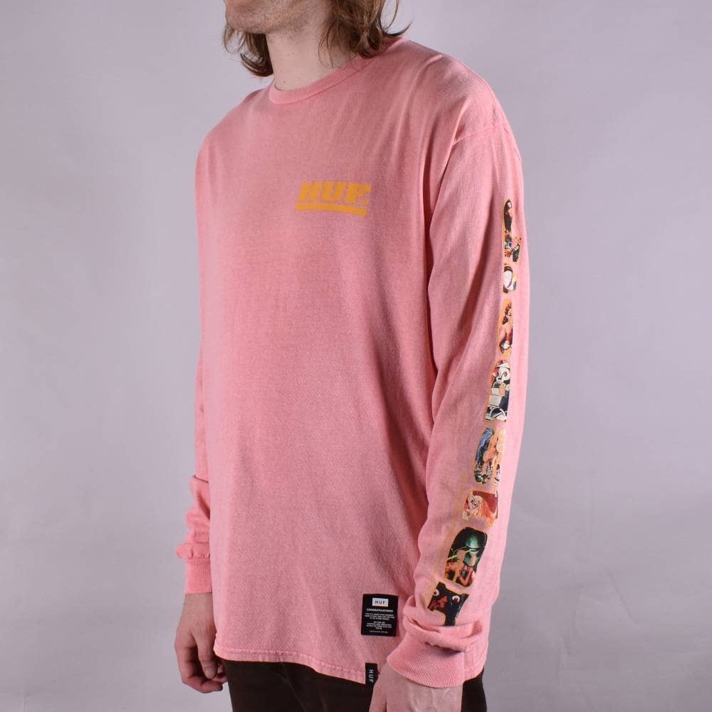 Men’s NWOT Pink HUF long sleeve t shirt. Large.